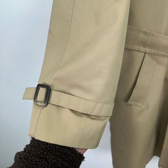 Eddie Bauer Women’s Vintage Goose Down Zip Out Lining Tan Wool Collar Trench Coa - Picture 6 of 16